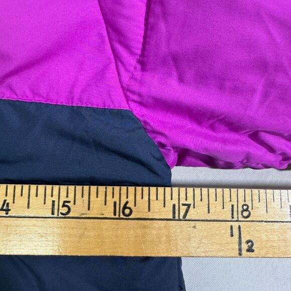 Columbia Puffer Jacket Unisex Youth S Purple Navy Polyester Winter Coat - Picture 7 of 8